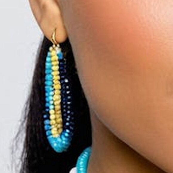 Multicolored Beaded Jewelry Set, Beaded Jewelry, Multicolored Accessories - Picture 3 of 4